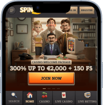 SpinBoss casino interface op desktop en mobiel